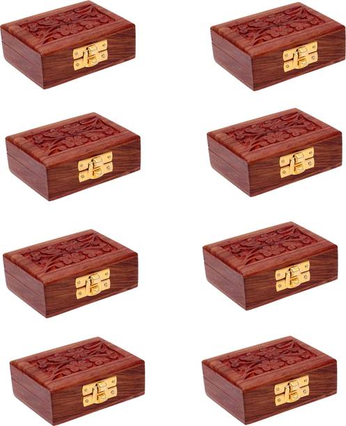 Livster jewellery box pack of 8 Wooden Storage With Box, Makeup, Multi Purpose Vanity Box Vanity Box