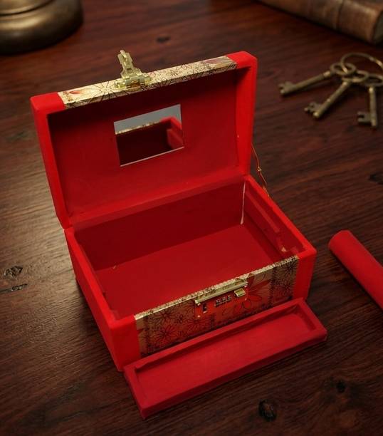 AAJ stor (PD-07) Makeup Box With Velvet Travel Vanity Box With Number Lock Lockable Vanity Box