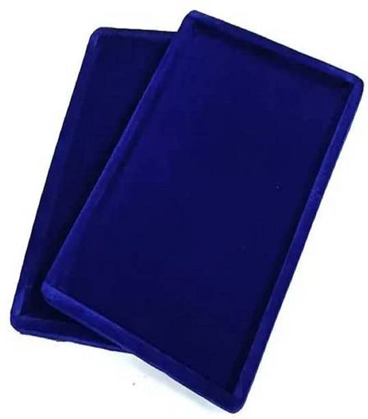 Ruby 2 Pcs Blue Jewellery Display Tray Jewellery Vanity Box