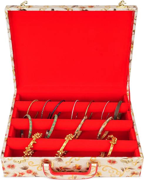 CGC Trendy storage Bangle Box With 3 Rods And C- Lock system To Carry Bangle Box Storage Box, bangle box Vanity Box