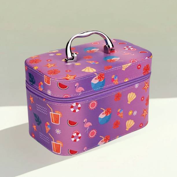 MINARA Vanity Box for Travel, Jewellery, Makeup Organiser, Grooming -Medium Makeup and Jewellery Vanity Box