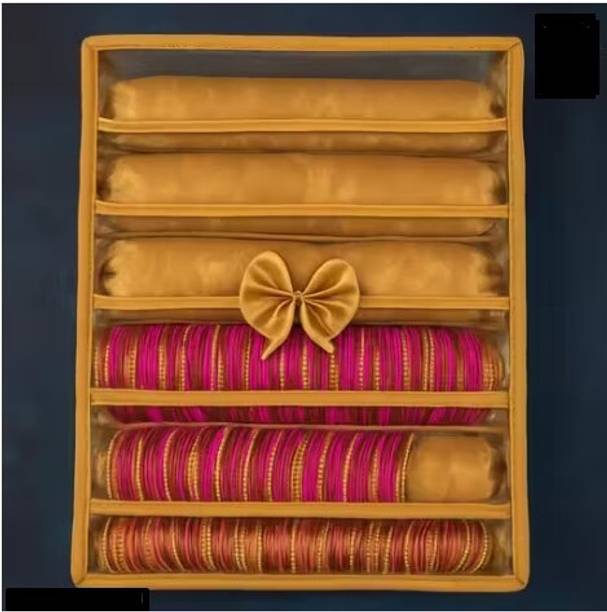sna Bangle Box Organizer for Women, 6 Compartments with Zip Closure MULTIPURPUS MULTIPURPUS Vanity Box