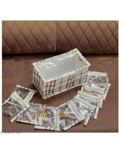 nemal BARBARI BOX makeup, 10 Transparent pouches, compact lightweight and travel friendly Vanity Box