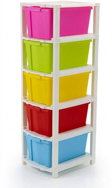 Scrub Daddy Compartments Plastic Modular Drawer Storage for Home, Office ,Bedroom , Kitchen Plastic Free Standing Cabinet