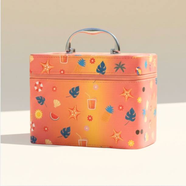 MINARA Vanity Box for Travel, Jewellery, Makeup Organiser, Grooming -Large Makeup and Jewellery Vanity Box