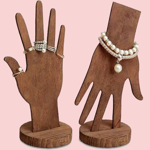 KHUSUBHDECOR Hand Sculpture Jewelry MDF Rings Bracelets Display Stylish Accessories JEWELLERY Vanity Box