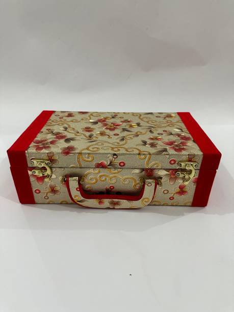 CNG Two Rods Bangle Box Velvet Coated Storage Case With lock System Make-Up Box Storage Box, makeup organizer, Jewellery & Bangle Storage Box for Home & Gifting Vanity Box