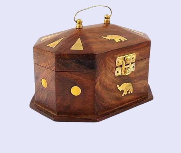 natureCrafts Vanity Box Storage Box (Brown) Makeup,Jewellery Vanity Box