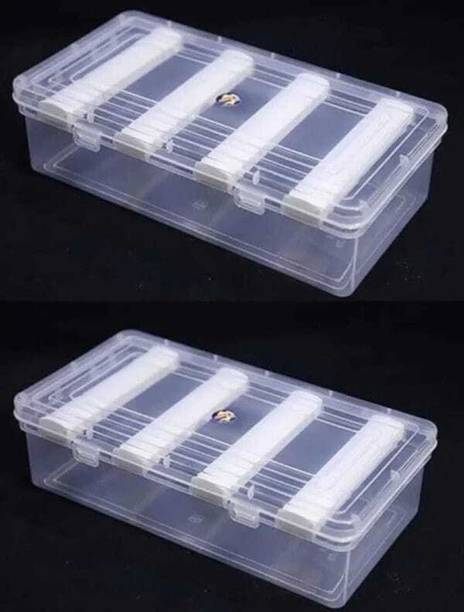 INAB Plastic Adjustable 4 Rod Bangle Box, Jewellery Organizer PACK OF 2 Chudi Organizer For Storage Vanity Box