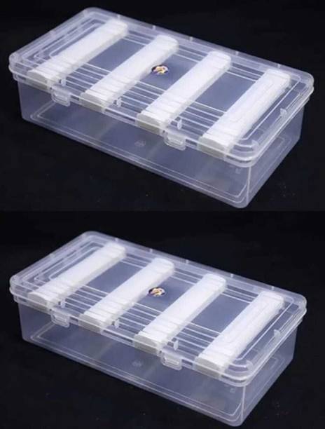 MS Entreprises Adjustable 4 rod Bangle Box Jewellery,Wrist Watch,Hair Bands Scrunchies pck 2 Jewellery Box For Travelling,Bride,Chudi Organizer For Storage Vanity Box