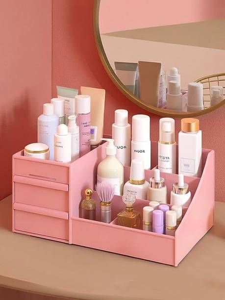 Yopava Large Capacity Cosmetic Storage Box Makeup Drawer Organizer Portable, Modern Countertop Storage for Dressing Table Vanity Box Vanity Box