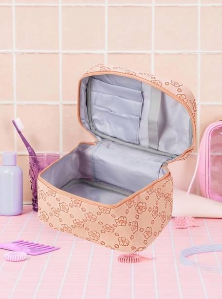 MINARA BEAUTY Cosmetic Bag for Travel, Women Makeup Organiser and Jewellery Travel, Makeup and Jewellery Vanity Box