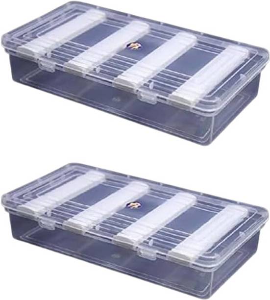 MMTRAADERSD Bangle Box, 4 Compartments Jewellery Box For Travelling (Pack Of 2)Bangles ,Chudi ,Bracelet And Kada Box Vanity Box