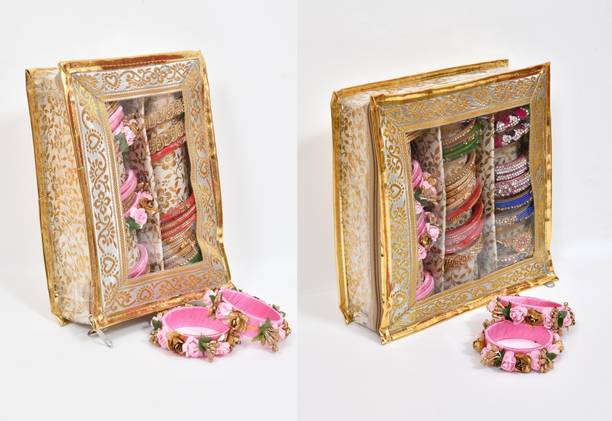 Home Fresh Vanity Box with Transparent Window & Zip Bangle Box 2 Rods, Bangle Box 3 Rods Vanity Box