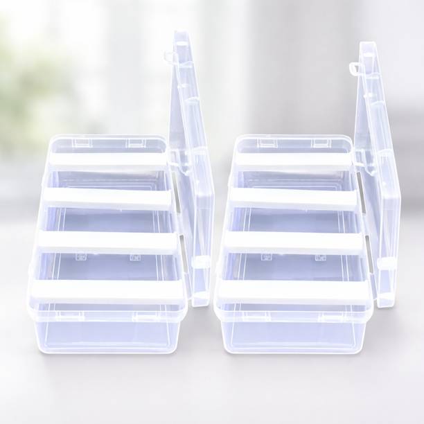 Ascommunica Multipurpose Transparent Storage Box – Pack of 2 Jewellery Box Vanity Box