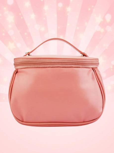 MINARA Cosmetic Organiser - Travel, Makeup & Grooming- Peach Pink Makeup and Jewellery Vanity Box