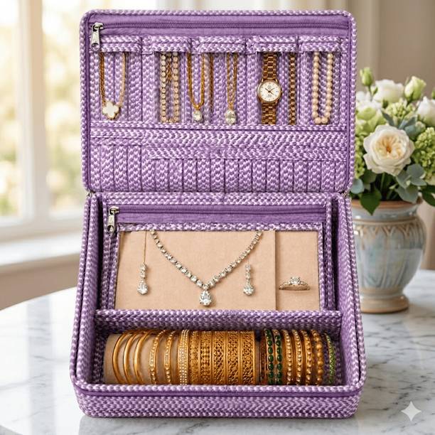 STORAZE Women’s Foldable Vanity Bag with Bangle Storage Roll Women’s Foldable Vanity Bag with Bangle Storage Roll Vanity Box