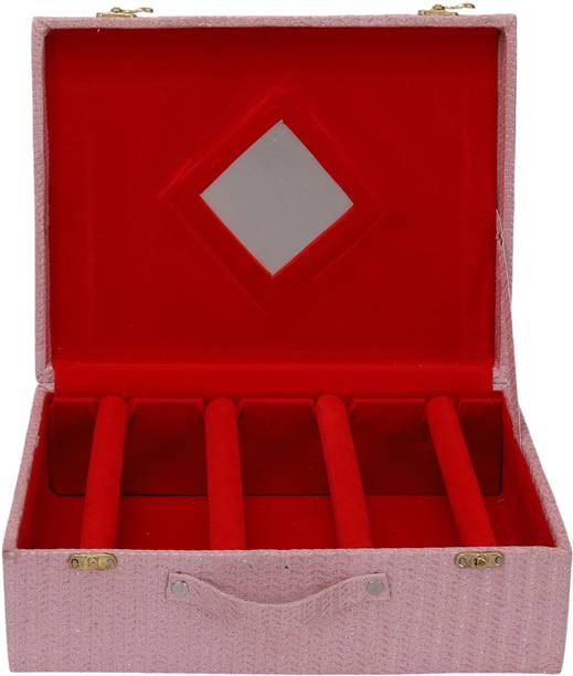 TAJ BEAUTY CENTER Bangle box ; Elegant 4-Rod Bangle Box: Exquisite Storage Solution for Your Precious Bangles Vanity Box