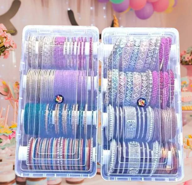 MSBUL Adjustable 4 rod Bangle Box Organizer Case For Jewellery, Bangles Box, Lockable Vanity Box