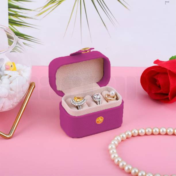 Marrone Travel Jewelry Ring Case, Small Jewelry Ring Box Ring, Earring Vanity Box