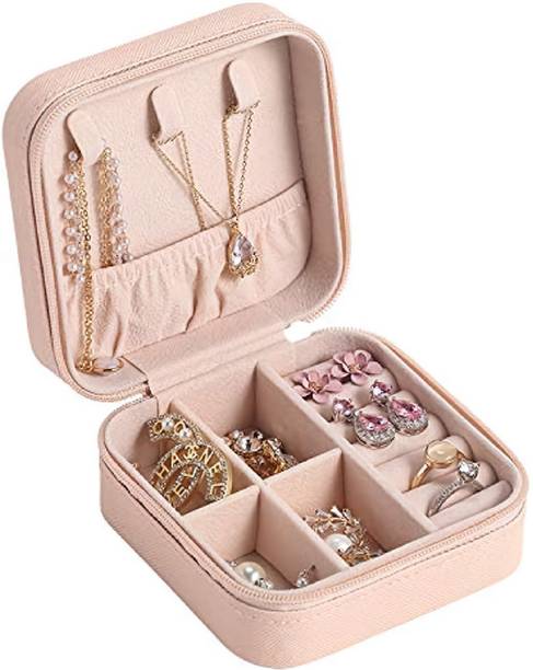 रॉयल Mini Jewelry Box Leather Ring Organizer Cosmetic box Vanity Box विवाह, रेगुलर एंड फेस्टिव, पार्टी के लिए वैनिटी बॉक्स