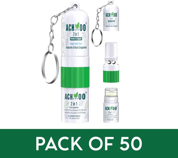 ACH...OO 2 In 1 Inhaler and Roll On Relief from Cold, Cough & Nasal Congestion Vaporizer