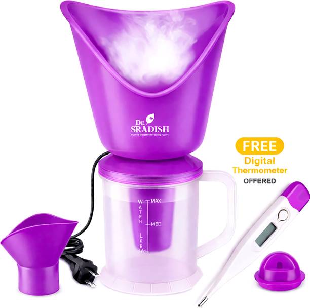 DR. SRADISH 3 in 1 Facial Steamer for Face Nano Ionic Steam Measuring Jar & Nose Attachment Vaporizer