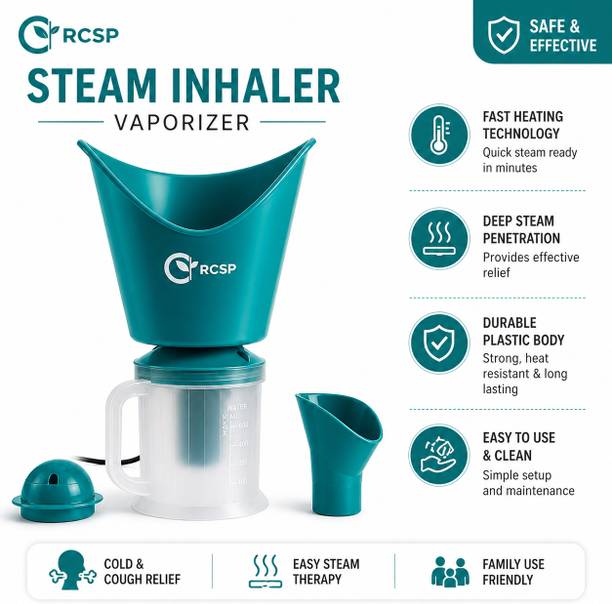 RCSP 3-in-1 Steam Therapy Machine for Nose, Face & Throat Fast Heating Facial Steamer Vaporizer