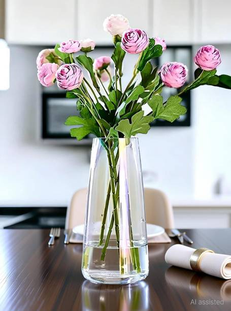 Relanta Glass Vase for Home Decor- Decorative Flower Vases for Centerpieces Living Room Glass Vase