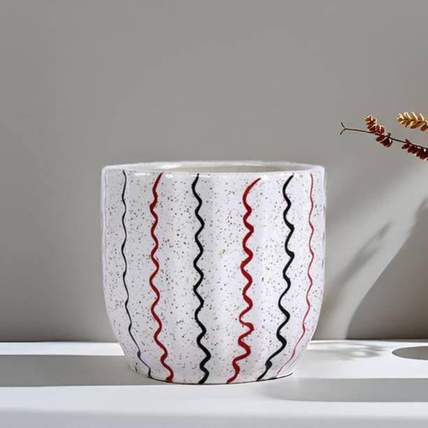 Kraftlik Handicrafts Ceramic Flower Pot Planter for Home Decor Plant Container Set