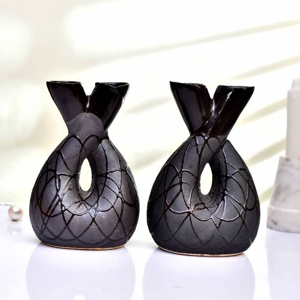 SOMUDEE Black Do shanki vase Ceramic Vase