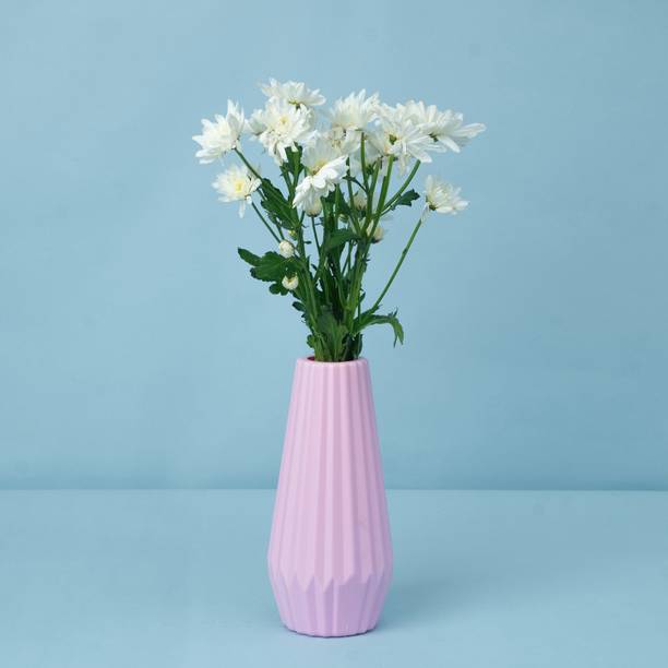 Mrida and Maati 8inch Flower Vase (Without Flower) Table vase for office and Home Plastic Vase Plastic Vase