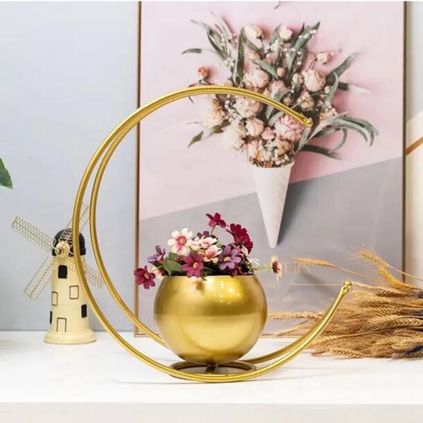 Veloura Creative Metal Geometric Home Designer Iron Vase