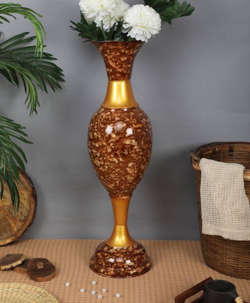 AdiCollar Lite Flower Vase Home Decoration Flower Pot Room Decor Iron Stand | L-12 Cast Iron Vase
