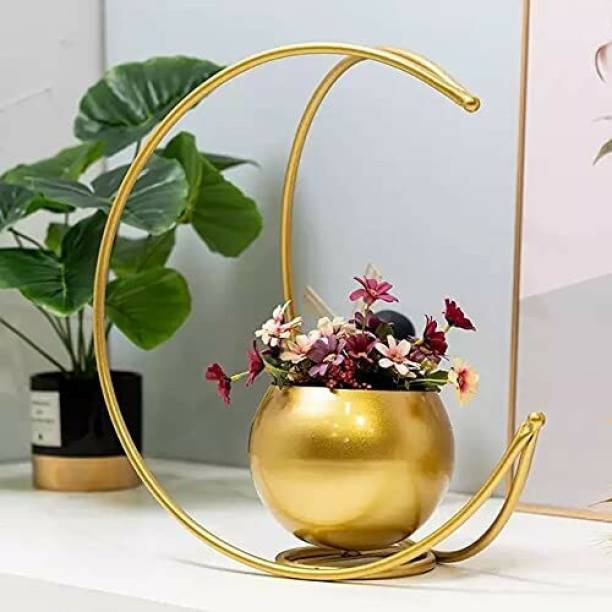 MAX MART Geometric Metal Flower Vase Iron Vase