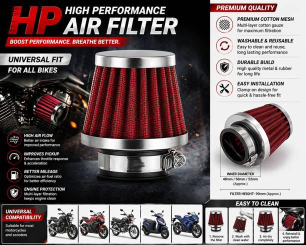 BIKERZBEYOND Bike Air Filter For Universal For Bike Universal For Bike