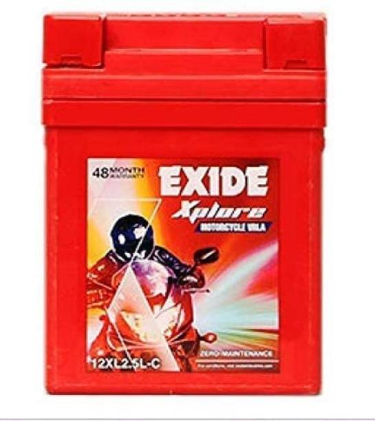 EXIDE Xplore Battery 12XL2.5L-C 2.5 Ah Battery for Bike