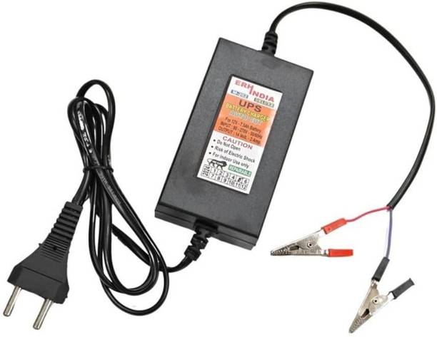 eESPTRONICS 12V Bike Battery Charger UPS Adaptor 14V 2Amp 12 Volt 7Ah for Bike, Car 30 Ah Battery for All Vehicles