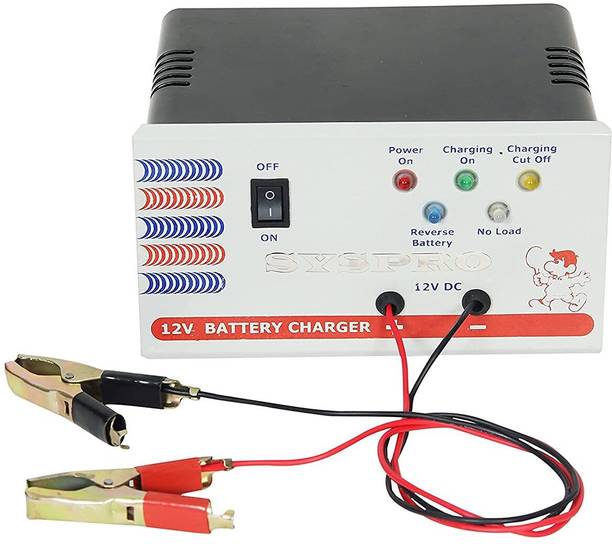 Syspro Automatic Battery Charger for Car & Bike Battery Charging Capacity 5 Amps 220 Ah Battery for Car & Bike