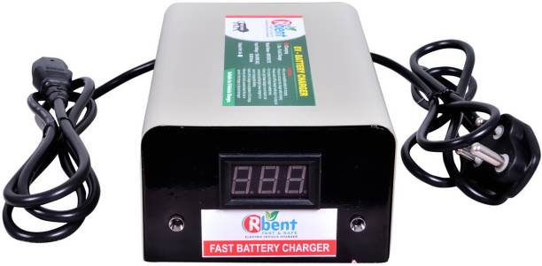 RBENT 60v 73v Cut Off 6A EV Charger With Display for Electric E- Bike or E-Vehicle 30 Ah Battery for Bike