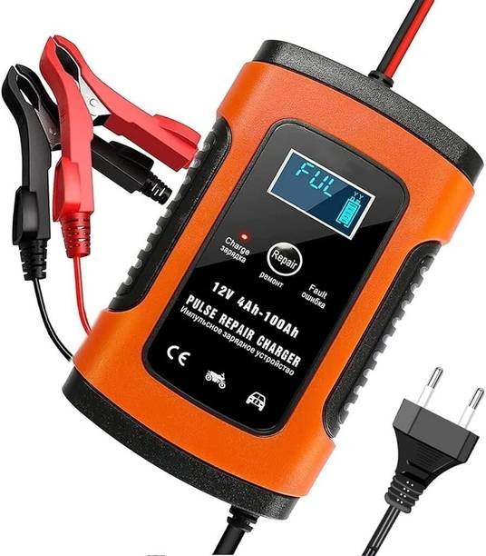 Zorbes Fully Automatic Charger Maintainer EU Plug Motorcycle Red 5A 12V 5 Ah Battery for Car