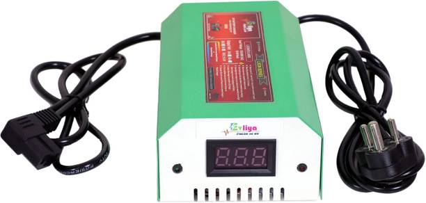 EVLIYA 48V 6amp Auto Cutoff 58.8v Fast Lithium-ion charger T-TYPE for Electric Scooter 36 Ah Battery for All Vehicles