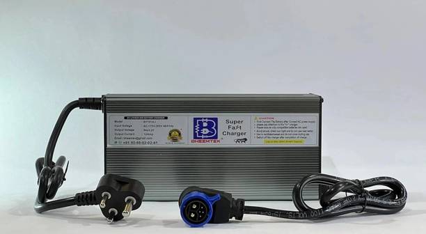 bheemtek 84V 12A Fast Electric E-Bike Charger for Okaya Fast F4 Scooter with 2+4 Conector 60 Ah Battery for Bike