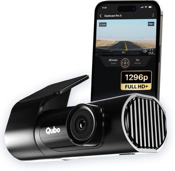 कुबो Smart Dashcam Pro X| FHD+| 1296p| NightPulse Vision| Supercapacitor|360 Rotation NA व्हीकल कैमरा सिस्टम