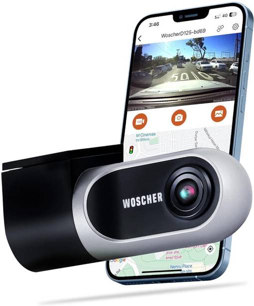 Woscher D125 Dash Cam 1080p Full HD, Built in WiFi Smart Dash Camera for Cars, 140° Reverse Assist Camera System