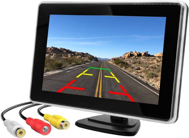 फाबटेक 5 inch dashboard LCD screen for car, SUV, Trucks 5 Inch Rear View Digital TFT Dashboard Screen with metal Type 8 LED Night-Vision Waterproof Rear View HD व्हीकल कैमरा सिस्टम