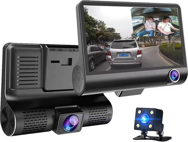 वनएक्ससेल 4-Inch LCD Dash Cam with 1080P HD Recording and Parking Night Vision Security OXS_CAR_DASH_CAM_LCD_4.0_00_1 व्हीकल कैमरा सिस्टम