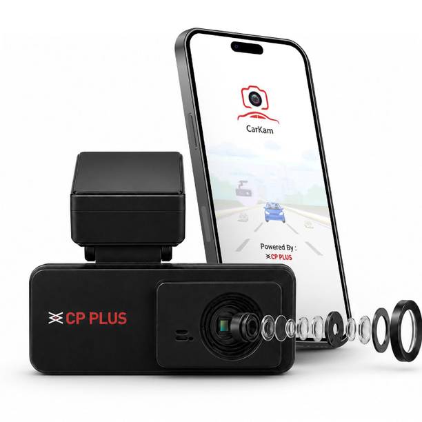 CP PLUS 3MP Car Dashcam Full HD+ Live GPS 137 Angle View Night Vision Dashboard Camera System 1 Camera, 3MP (2304 x 1296P)