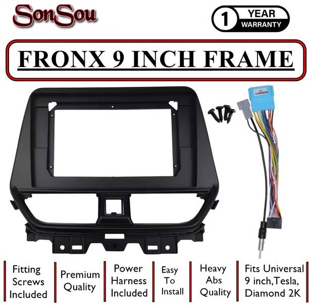 SONSOU FRONX 9 inch panel car stereo android frame with Wiring coupler and 4 screw Media Player Frame