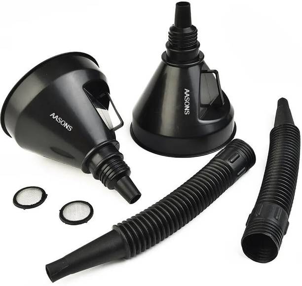 AASONS Large Plastic Car Petrol Filter Funnel Flexible Spout Refuelling Oil AASONS 2in1 Wide Mouth Fuel Funnel with Flexible Spout Universal Fuel Filter